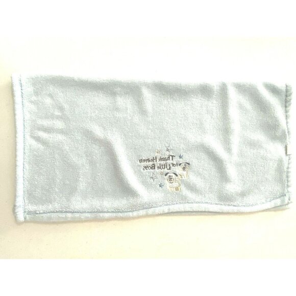 Little Beginnings Boys Super Soft Blue Blanket with Puppies - Picture 5 of 9